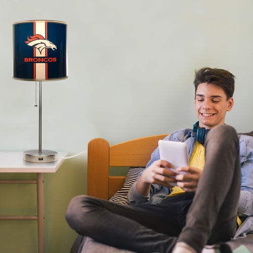 Denver Broncos Chrome Lamp