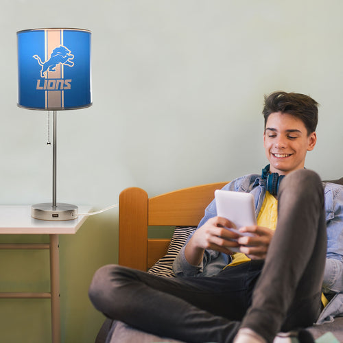 Detroit Lions Chrome Lamp