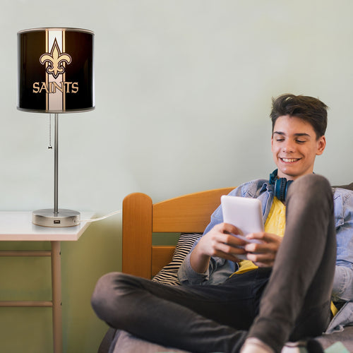 New Orleans Saints Chrome Lamp