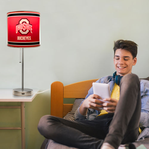 Ohio State Buckeyes Chrome Lamp