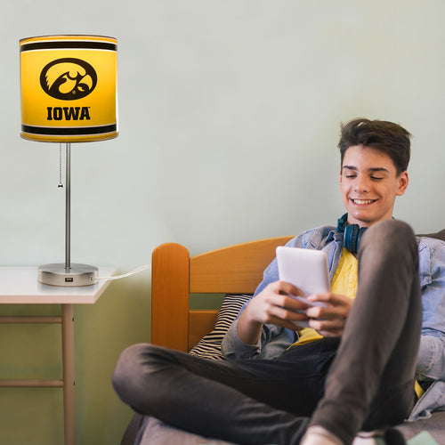Iowa Hawkeyes Chrome Lamp
