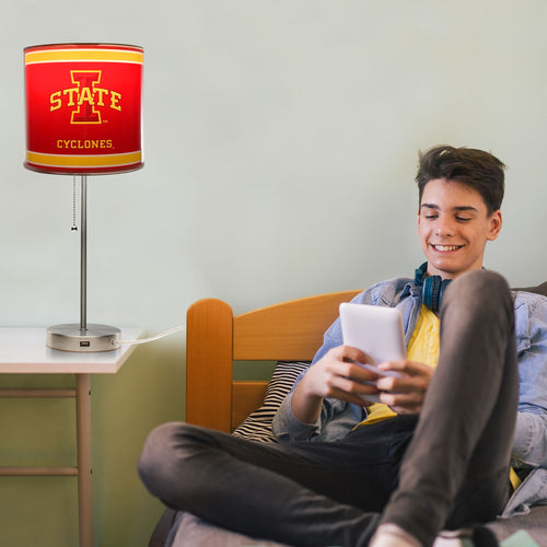 Iowa State Cyclones Chrome Lamp