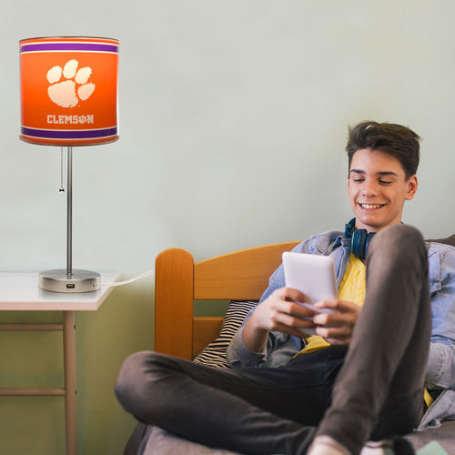 Clemson Tigers Chrome Lamp