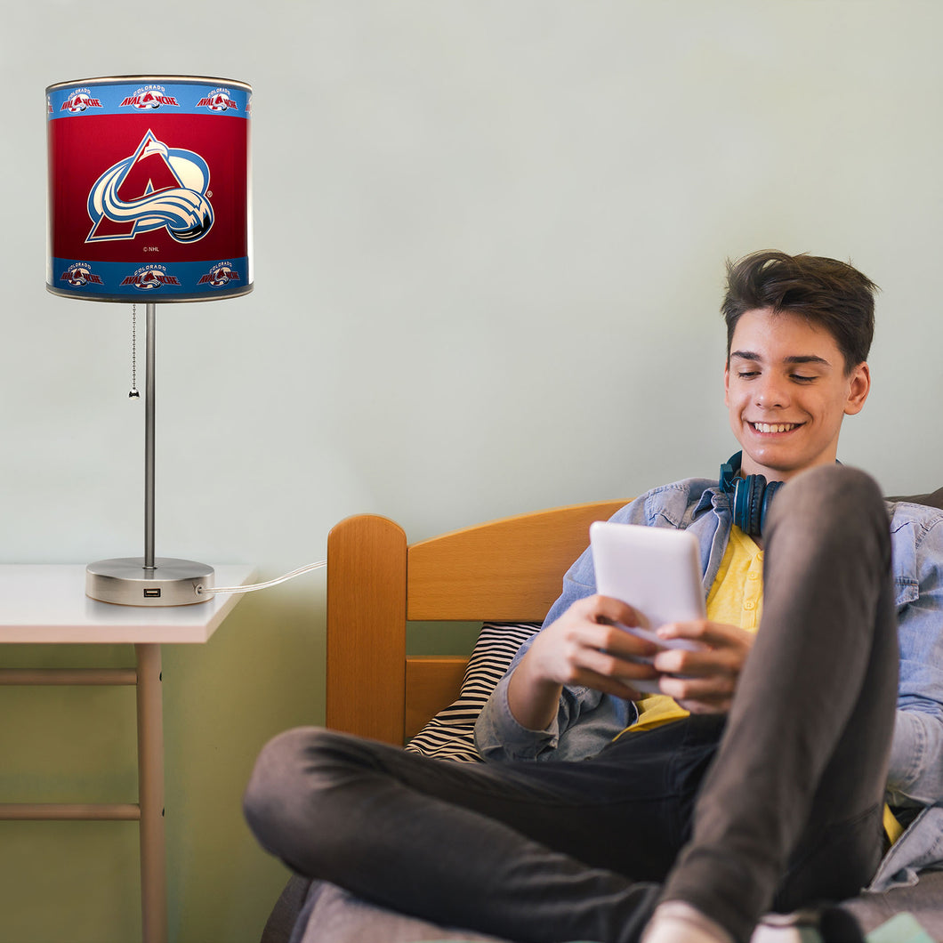 Colorado Avalanche Chrome Lamp