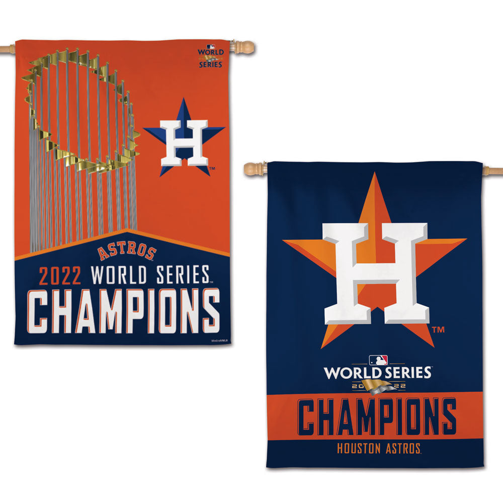 WinCraft Houston Astros 2022 World Series Champions 28 x 40 Two-Sided Vertical Flag