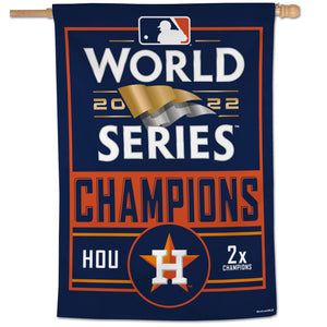 Houston Astros 2022 World Series Champions Vertical Flag - 28"x40"