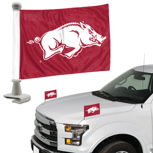 Arkansas Razorbacks Team Ambassador Car Flags Set of 2