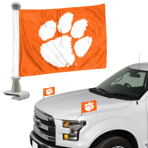 Clemson Tigers Team Ambassador Car Flags Set of 2