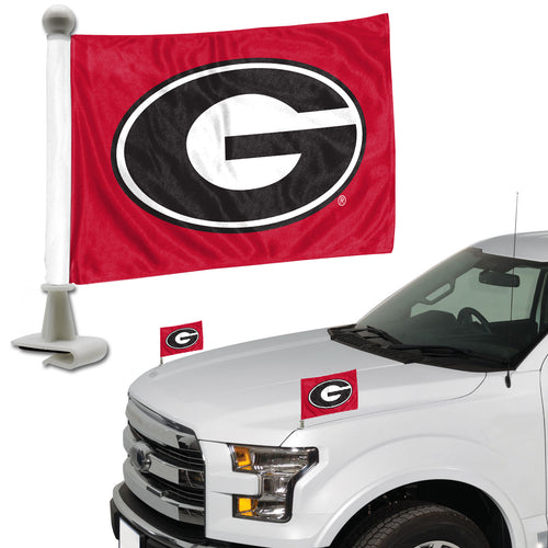 Georgia Bulldogs Team Ambassador Car Flags Set of 2