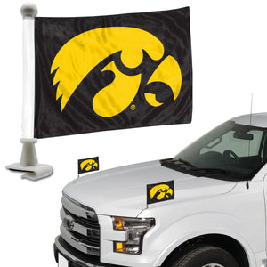 Iowa Hawkeyes Team Ambassador Car Flags Set of 2