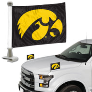 Iowa Hawkeyes Team Ambassador Car Flags Set of 2