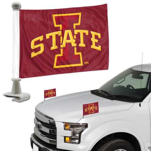 Iowa State Cyclones Team Ambassador Car Flags Set of 2