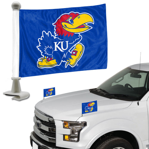 Kansas Jayhawks Team Ambassador Car Flags Set of 2