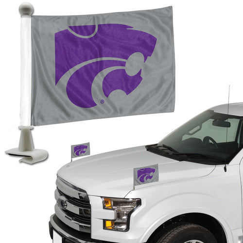 Kansas State Wildcats Team Ambassador Car Flags Set of 2