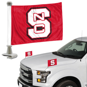 NC State Wolfpack Team Ambassador Car Flags Set of 2