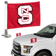 NC State Wolfpack Team Ambassador Car Flags Set of 2
