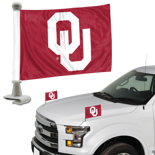 Oklahoma Sooners Team Ambassador Car Flags Set of 2
