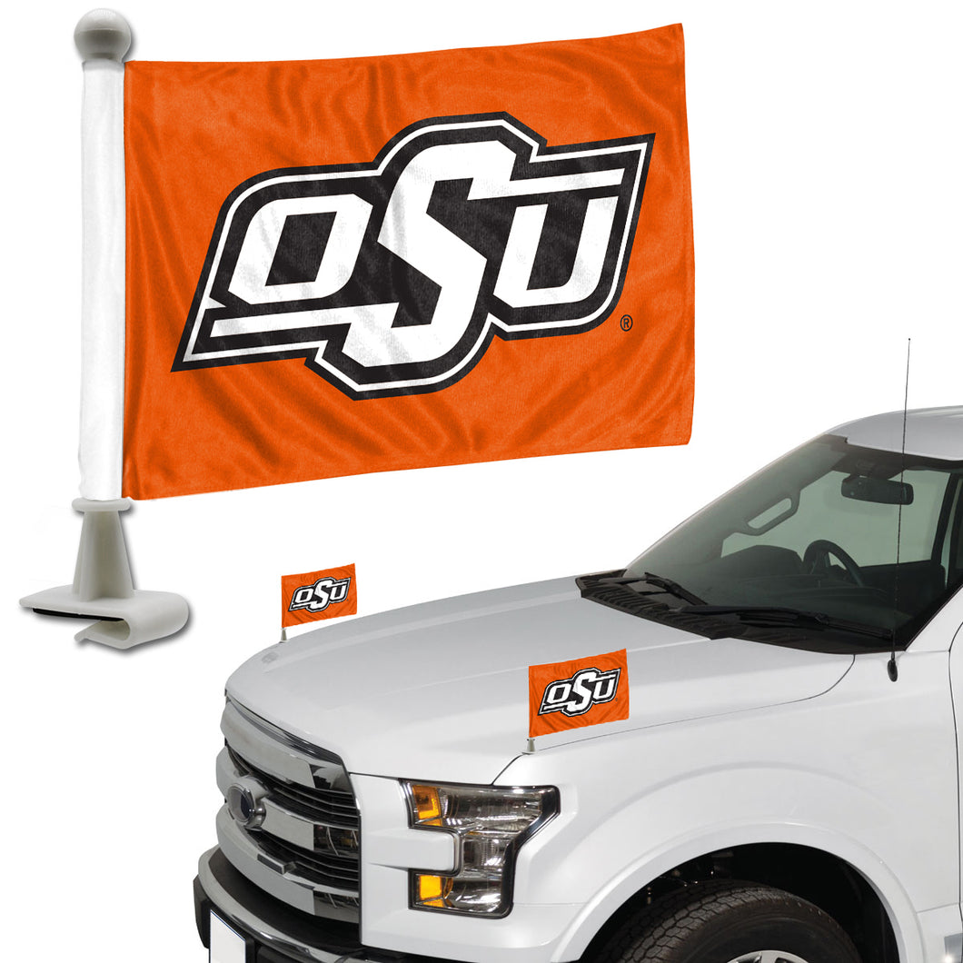 Oklahoma State Cowboys Team Ambassador Car Flags Set of 2