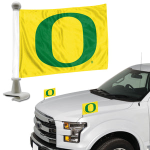 Oregon Ducks Team Ambassador Car Flags Set of 2