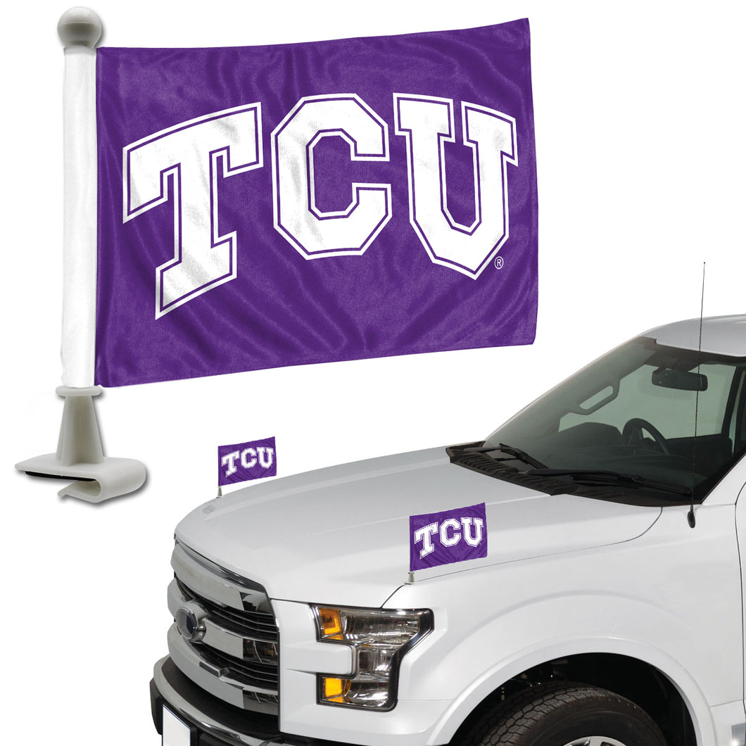 TCU Horned Frogs Team Ambassador Car Flags Set of 2
