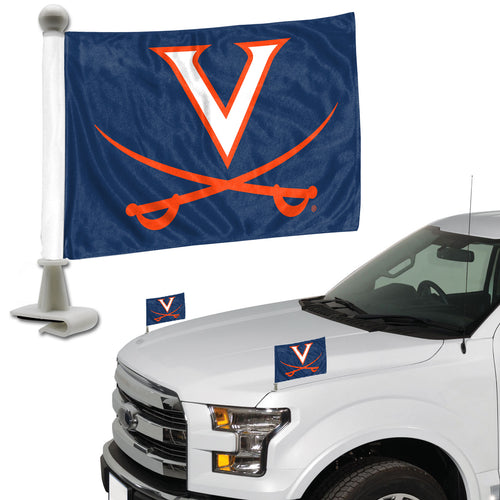 Virginia Cavaliers Team Ambassador Car Flags Set of 2