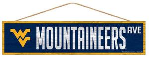 west virginia mountaineers hanging wood sign