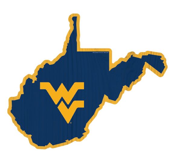 west virginia mountaineers state wood sign 