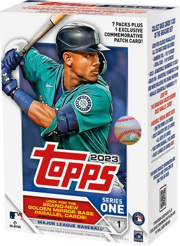 2023 Topps Series 1 Baseball 7-Pack Blaster Box (Commemorative Relic Card!)