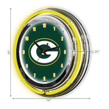 Green Bay Packers Neon Clock - 14"