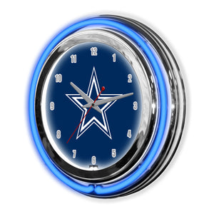 Dallas Cowboys Neon Clock - 14"