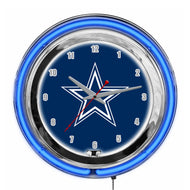 Dallas Cowboys Neon Clock - 14"