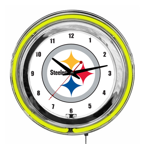 Pittsburgh Steelers Neon Clock - 14