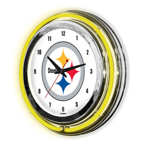 Pittsburgh Steelers Neon Clock - 14"