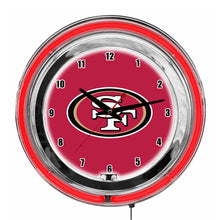 San Francisco 49ers Neon Clock - 14"