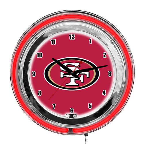 San Francisco 49ers Neon Clock - 14