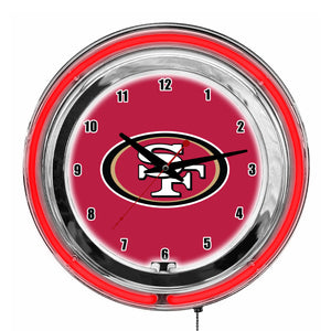 San Francisco 49ers Neon Clock - 14"