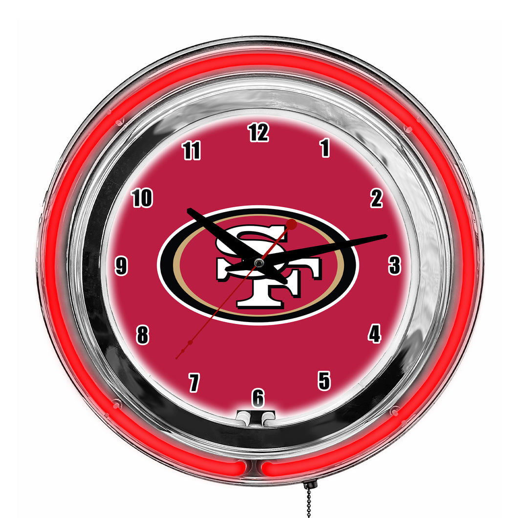 San Francisco 49ers Neon Clock - 14