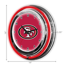 San Francisco 49ers Neon Clock - 14"