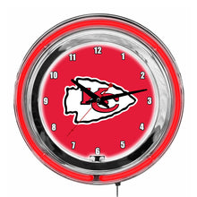 Kansas City Chiefs Neon Clock - 14"