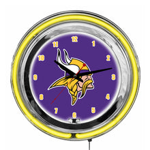 Minnesota Vikings Neon Clock - 14"