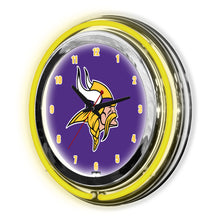 Minnesota Vikings Neon Clock - 14"