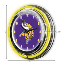 Minnesota Vikings Neon Clock - 14"