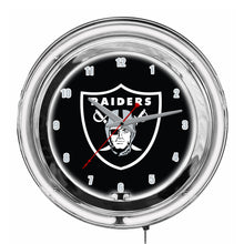 Las Vegas Raiders Neon Clock - 14"
