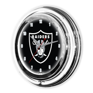 Las Vegas Raiders Neon Clock - 14"