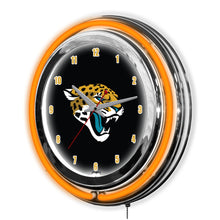 Jacksonville Jaguars Neon Clock - 14"