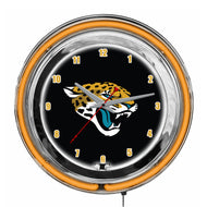 Jacksonville Jaguars Neon Clock - 14"
