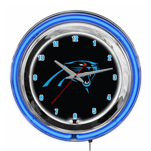 Carolina Panthers Neon Clock - 14"