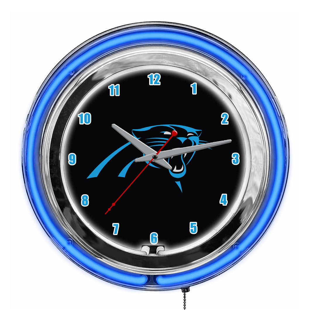 Carolina Panthers Neon Clock - 14
