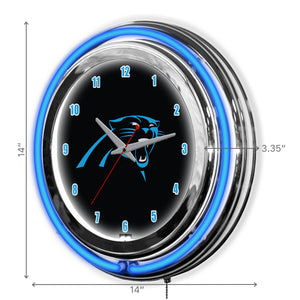 Carolina Panthers Neon Clock - 14"