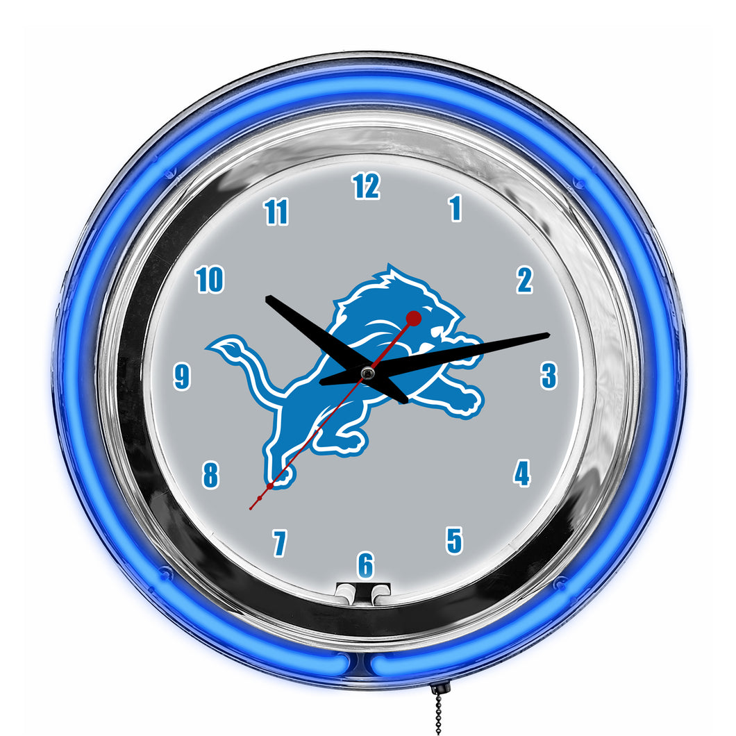 Detroit Lions Neon Clock - 14